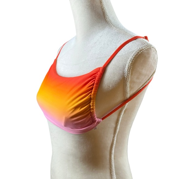 Weworewhat Women’s M Medium Ombre Colorful Bikini Top Strappy Swim Beach Sexy - Picture 2 of 11